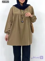 مانتو زنانه ستایش الیاف لنین گلدوزی ، ارسال رایگان