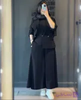 ست کت شلوار زنانه مشکی سوگل لنین نچرال ، ارسال رایگان