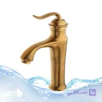 شیر روشویی مدل بامبو قاجاری طلا مات