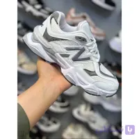 کفش اسپرت نیوبالانس 9060 سفید طوسی زنانه دخترانه پسرانه