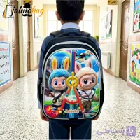 کوله پشتی مدرسه پسرانه مقطع ابتدایی سه خانه ضدتعریق طرح عکسدار