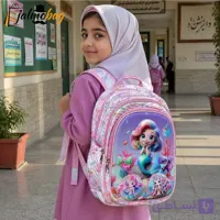 کوله پشتی دخترانه مقطع ابتدایی عکسدار نشکن ضدتعریق جادار 40x27x16 سانتیمتر