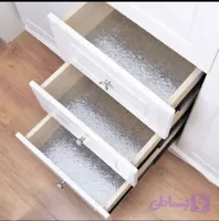 فویل چسبی کابینت ( نقره ای) (کد QNIQR)