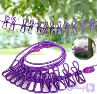 بند رخت گیره دار (دارای 12 عدد گیره) (کد N7L2I)