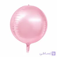 بادکنک فویلی اوربز صورتی پاستیلی | متالیک براق