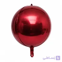 بادکنک فویلی اوربز زرشکی | متالیک براق