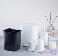ست سرویس بهداشتی 5 پارچه رنگ سفید مدل میامی