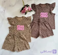 تاپ شلوارک دخترانه پلنگی