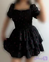 پیراهن عروسکی گیلاسی مشکی