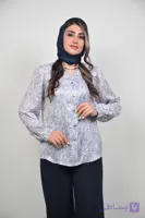 شومیز السا کد ۰۲۶ زنانه ساتن سیلک | مدل یقه سه سانت با رنگ‌بندی خاص