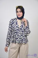 شومیز ایرین زنانه | شومیز طرح ببری عروسکی با پارچه ویسکوز نخی