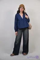 شومیز نوا زنانه تنسل ژاکارد کژوال