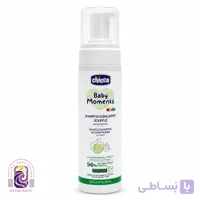 فوم شامپو و نرم کننده کودک چیکو با بادام و هلو ۱۵۰ میل