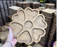 ظرف چوبی سرو طرح قلب