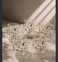 لیوان پیرکس طرح دار خمره ای