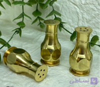 نمکدان برنجی مینمال۳عددی