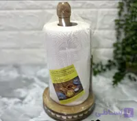 جا دستمال رول مهره دار چوبی