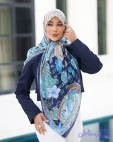 روسری نخی مودال طرح کاشی ایرانی