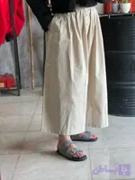 شلوار دامنی گشاد کرم✨