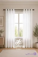 پرده آماده پانچی حریر ساده شیری| ارتفاع ۲۸۰ عرض ۱۵۰ | ارسال سریع