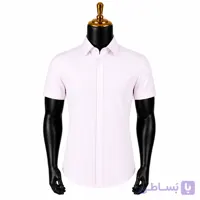 پیراهن پارچه دوشین - آستین کوتاه صورتی روشن - 78