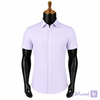 پیراهن پارچه دوشین - آستین کوتاه یاسی - 79