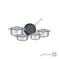 سرویس قابلمه عرشیا استیل کف لیزری ۹ پارچه مدل SS050-3543