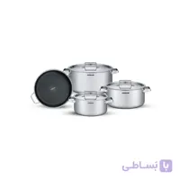 سرویس قابلمه استیل کف لیزری عرشیا ۸ تیکه مدل SS272-3714