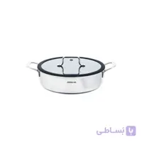 ماهی تابه دو دسته کف لیزری 30 سانت عرشیا مدل SS622-3701