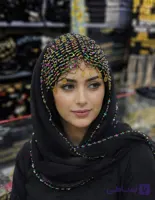 رروسری کردی.سه گوش.پولک دوزی