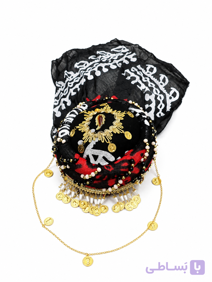 کلاه کردی.جنس مخمل.طرح گولونی سکه ای
