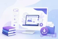 پاورپوینت طراحی سایت دانلود کتاب؛ ارائه ۱۲ اسلایدی