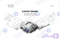 وکتور دست دادن انتزاعی دو دست برای طرح های تجاری و همکاری