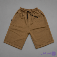 شلوارک مردانه پاکتی  رنگ قهوه ای