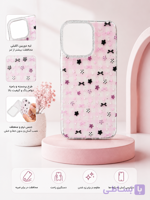 قاب  گوشی پاپیون و ستاره صورتی  مناسب مدل گوشی iphone 13/14