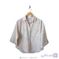 شومیز زنانه منگو (Mango) راه‌راه با جیب پاکتی