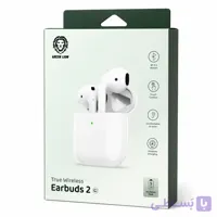 هندزفری بی‌سیم گرین لاین مدل True Wireless Earbuds 2 با شارژ وایرلس رنگ سفید(موبایل خسرو)