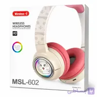 هدفون بی‌سیم روگوشی طرح گربه مدل MSL-602 با نورپردازی LED