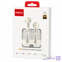 هندزفری بی‌سیم هیسکا مدل FX-559 با کیس شفاف – سفید (موبایل خسرو)