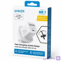 شارژر دیواری انکر مدل Zolo توان ۲۰ وات PD 3.0 پورت Type-C رنگ سفید (موبایل خسرو)