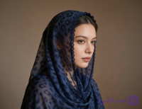 شال حریر زنانه مخمل کوب
