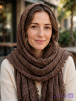 شال زنانه  کنفی دور ریش