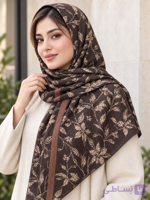 روسری نخی زنانه  طرح برگ