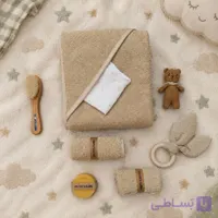 ست حوله و حمام نوزاد مامزکیوتی. کرم تیره
