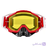 عینک کراسی 100% مدل RED WHITE مناسب انواع کلاه کاسکت کراسی