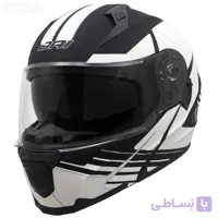 کلاه کاسکت فک متحرک دی ای وان مدل 105MATT BLACK GRAPHIC WHITE