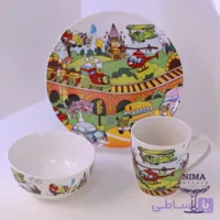 سرویس غذاخوری کودک برند GUPAN طرح ماشین