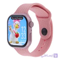 ساعت هوشمند KEQIWEAR مدل KW86 Mini با 3 مدل بند و قابلیت اتصال به گوشی | صورتی