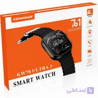 ساعت هوشمند KEQIWEAR مدل KW78 ULTRA 3 با 7 مدل بند و قابلیت اتصال به گوشی | طلایی