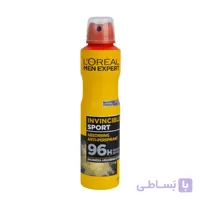 اسپری ضد تعریق مردانه لورآل مدل Invincible Sport حجم 250 میلی‌لیتر